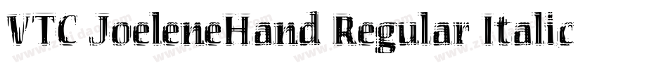 VTC JoeleneHand Regular Italic字体转换